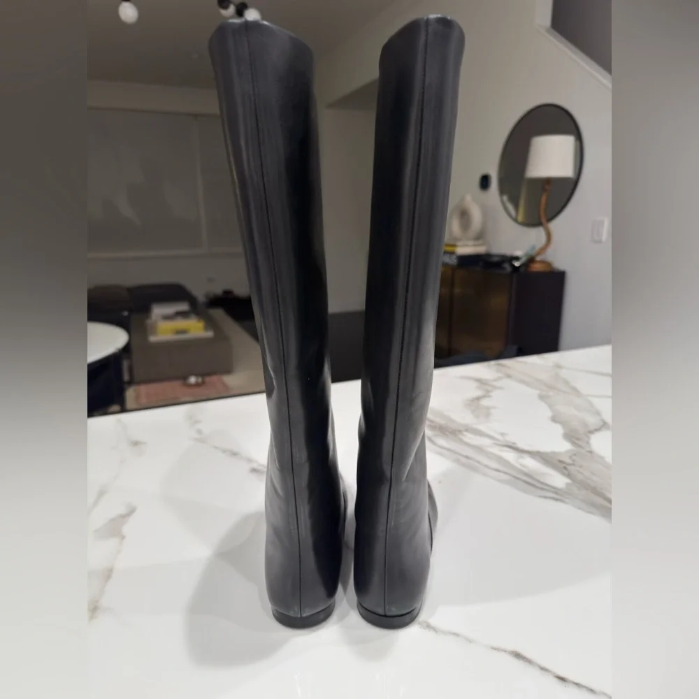 Loeffler Randall “Lillian” Tall Boot Black Leather Size 7 Like New - Picture 3 of 12